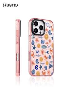 Ocean Starfish Crab Seashell Lily Flower Orange Blue Eye Planet Pattern, Transparent Anti-Drop TPU Material Phone Protective Case, Camera Bump Protection Shell, Can Be Given As Holiday Gift To Partner And Friends, Compatible With Apple XS/XS Max/XR/11/12/13/14/15/16 Pro/Pro Max/14/15 Plus/17/16 Pro Max - Multicolor - View 1