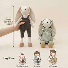 1 buah Boneka Kelinci Lucu Bergaya Nordik, Seri Teman Kelinci Padang Rumput, Boneka Kelinci Dongeng Kreatif, Boneka Teman Bermain Peran Anak, Hadiah Dekorasi Kamar Natal, Boneka Plush, Boneka Kelinci Paskah, Kelinci Natal - MultiWarna - View 7