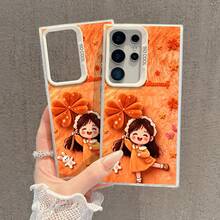 1 pieza | Funda con borde TPU suave y respaldo PET+PC. Diseño bonito, compatible con varios modelos . Antirrayaduras y tacto cómodo, combina con todo estilo. MXSXCYK132 - CYK-WH-MXSXCYK132 - Ver 1