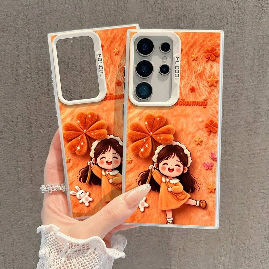 1 pieza | Funda con borde TPU suave y respaldo PET+PC. Diseño bonito, compatible con varios modelos . Antirrayaduras y tacto cómodo, combina con todo estilo. MXSXCYK132 - CYK-WH-MXSXCYK132 - Ver 1