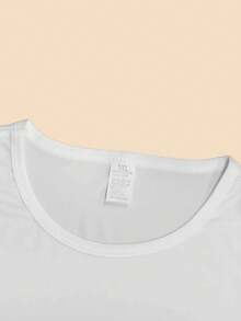 Camiseta Casual de Manga Corta y Cuello Redondo para Mujer con Estampado de Mariposa de la Bandera Mexicana, Adecuada para Verano y Primavera - Blanco - Ver 4