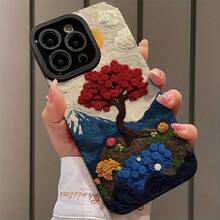 Funda para teléfono con diseño artístico de paisaje en 3D para  16/16 Plus/16 Pro/16 Pro Max/ 15/15 Plus/15 Pro/15 Pro Max/ 14/14 Plus/14 Pro/14 Pro Max/ 13/13 Pro/13 Pro Max/ 12/12 Pro/12 Pro Max/ 11/11 Pro/11 Pro Max, a prueba de golpes, resistente a la suciedad, cobertura total. - Estilo 1 - Ver 5