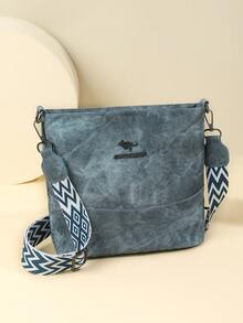 Multi-Layer Small Crossbody Bag For Women, Fashionable Casual Nylon Fabric Lightweight Large Capacity Shoulder Bag, Suitable For Work, Commute, Daily Outings, Shopping And Dating - Blue - View 7