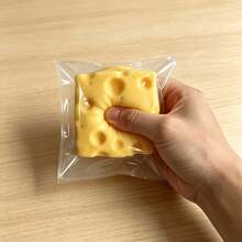 3/2/1pc Square Cheese Squeeze Toy, Stress Relief Toy, Rich Milky Aroma, Yellow Cube Shape, Squeezable, Cute And Fun, Suitable For Christmas, Mother's Day, Father's Day And Halloween, Random Color And Style - Multicolor - View 8