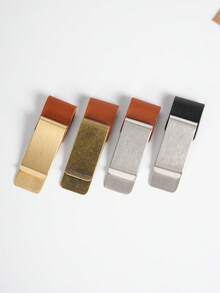 Custom 1pc Retro Leather Pen Clip, Leather And Alloy Pen Clip, Writing School Office Supplies, Suitable For Notebooks And Journals, Essential Office Accessories - Multicolor - View 6
