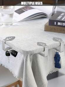 4pcs/8pcs/16pcs Stainless Steel Tablecloth Clips, Leaf Hollow Design, Anti-Slip Anti-Sagging Table Edge Clips, Windproof Metal Tablecloth Fixers For Restaurant, Camping, Home, Outdoor Picnic, Suitable For 2-3CM Thick Tables, Applicable For Christmas, Home, Wedding, Party, Indoor/Outdoor Camping, Picnic And More - Multicolor - View 4