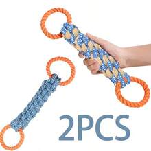 1 pieza/2 piezas Juguete de cuerda para perro de color aleatorio, diseñado para la limpieza de dientes y el juego al aire libre de mascotas, adecuado para cualquier raza y tamaño de perro, duradero y perfecto para juegos interactivos, juguete favorito para perros - Multicolor - Ver 7