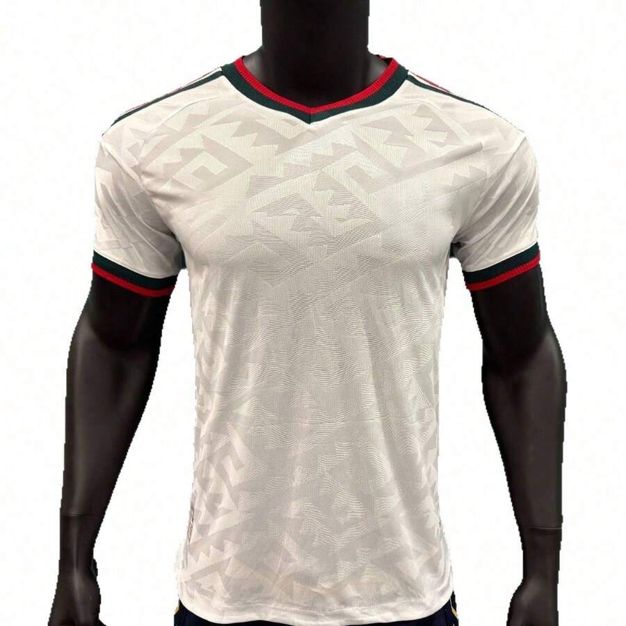 Jersey asssa288Camiseta de la Copa  2026 de EE.UU.-Canadá-México, versión para jugadores de la selección nacional, camiseta de México, amigable para los aficionados, unisex, de manga corta, - Blanco - Ver 1