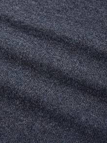 Men's New Fashion Mixed Yarn Knit Half-High Neck Long Sleeve Base Layer Top, Drop Shoulder Pullover For Daily Wear - Dark Grey - View 10
