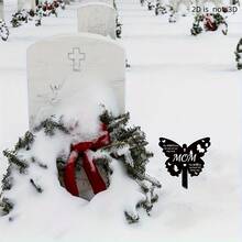 2D Flat Butterfly Acrylic Memorial Stake - Acrylic Garden Plaque, Suitable For Mother, Condolence And Memorial Cemetery Decoration - A - View 5