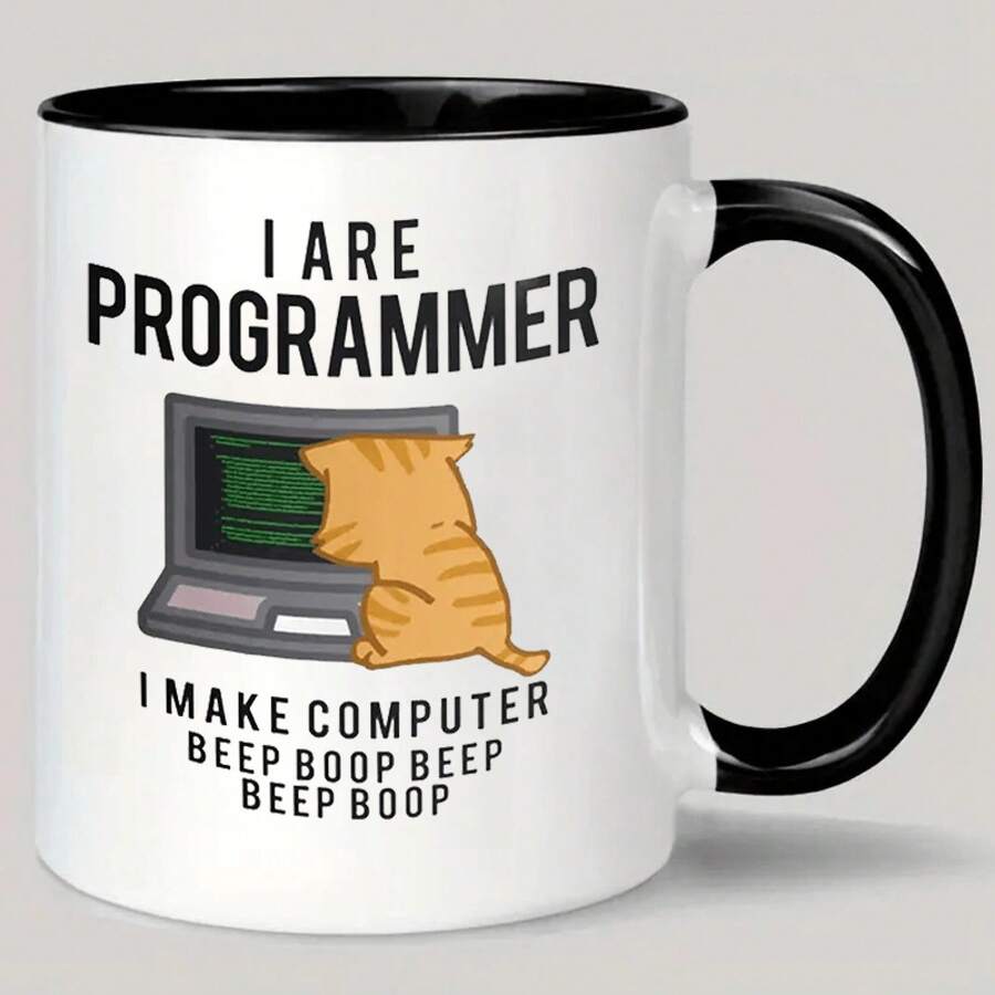 I AM A PROGRAMMER Ceramic Coffee Mug - Reusable, Insulated, Hand Wash Only - Perfect For Coffee Lovers, Men And Women - Image 1 Pcs - View 1