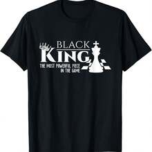 Black King - The Most Powerful Piece In The Game - History T-Shirt - Black - View 10