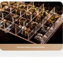 1pc 5 Layer Clear Acrylic Jewelry Storage Box Multi Grid Divided Drawer Organizer Dustproof Stackable Earring Ring Bracelet Necklace Display Case Large Capacity Jewelry Holder For Women - Clear - View 10