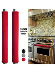 2pcs Double Door Refrigerator Oven Handle Mitts, Oven Microwave Handle Mitts, Non-Slip Oil-Proof Warm Refrigerator Door Handle Mitts, Refrigerator Oven Handle Velvet Protective Covers, Handle Mitts, Kitchen, Kitchen Supplies - Multicolor - View 13