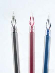 3pcs/Pack, 0.38mm, Quick-Dry Ink, Black/Blue/Red - Ideal Pens For Exams And Office, Fine Tip, Suitable For Writing, Back To School Essential - Sets - View 6