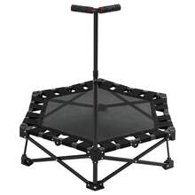 Cama elástica plegable, cama elástica con asas ajustables, cama elástica plegable - Negro - Ver 1