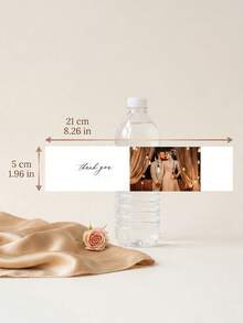 30pcs/20pcs/10pcs Customized Photo Water Bottle Labels, Personalized Celebration Labels, DIY Water Bottle Wrap Stickers, Size 21x5cm, Suitable For Wedding, Birthday, Christening, Wedding, Thank You Stickers And Other Occasions, Multi-Functional, Adjustable, Mildew-Proof, Decorative, Adhesive, Reusable - Multicolor - View 11