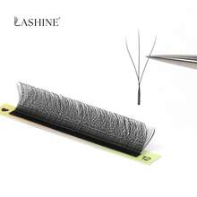 Lashine Camellia W-Shape Eyelashes, Fluffy & Dense, 3D 4D 0.07mm Mixed Style, Soft & Lightweight, Natural Look, Pre-Made Cluster Lash Fans - D - View 5