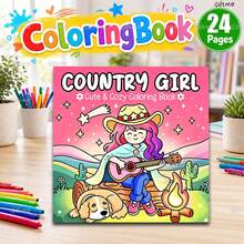 Girl's Warm Moments, Hand-Drawn Art Drawing Book, Children's Day Birthday Gift, 24 Pages Fun Coloring Book, Creative Entertainment, Fantasy Illustrations, Student DIY Family Fun Choice, Durable Material. - Flower Princess - View 12