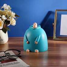 1pc Random Funny Small Figurine Decor, Creative Prank Desktop Ornament, Resin Weird Human Body Shape Desktop Statue, Office Bedroom Home Desktop Decoration Humorous Quirky Gift, Novelty Joke Gift For Friends - Multicolor - View 4