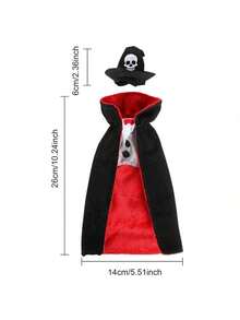 [Halloween Big ]1pc Halloween Vampire Cape, Halloween Vampire Wine Bottle Cover, Witch Costume Accessories, DIY Crafts, Halloween Party Supplies, Party Decorations, Halloween Witch Wine Bottle Cover, Trick Or Treat, Witch Costume Accessories, Indoor/Outdoor Halloween Decoration Vampire Wine Bottle Cover, Halloween Home Decor, Halloween Ornaments, Halloween Cake Decoration - Multicolor - View 9