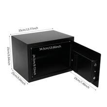 Safe, Fireproof, Furniture Safe, Document Safe, Cash Box, Wall Safe, 22L + - C - 查看 2