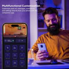 RGBIC Mecha Style Pixel Night Light, Smart Gaming LED Panel, Wireless App Control, DIY Graffiti And Programmable Animation Patterns & Text, Vibrant Atmosphere Light, Gaming Room Bedroom Decor, Perfect Surprise Gift For Gamers, Teens And Friends - Black - View 10