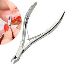 2pcs/Set Nail Cuticle Pusher/Cuticle Nipper, Dual-Head Stainless Steel Cuticle Cleaning Tool, Suitable For Removing Nail Polish Gel, Manicure And Pedicure Tools, Suitable For Fingernails And Toenails - Professional Durable Type - A - View 2