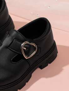 New Style Girls' Black Leather Shoes, Versatile Shoes, Spring/Autumn Children's Shoes - Black - View 6