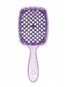 1pc New Sequin Tangled Hair Comb Detangling Hair Brushes Massage Combs Hollow Out Wet Curly Brushes Barber Comb Salon Hair Styling T - Multicolor - View 10