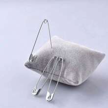 10pcs Fashion Safety Pins, Multi-Size Stainless Steel Straight Pins, High Toughness And Durable, Anti-Rebound Design, Clothing Anti-Exposure / Home / Sewing / Emergency Repair Universal Pins, Stainless Steel Straight Pins, Suitable For DIY Crafts, Sewing, First Aid Kit, Handmade Tools - Silver - View 2