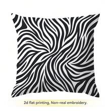 4pcs/1pc Black & White Animal Texture Pattern Pillow Covers, Single-Sided Printed Pillow Covers, Suitable For Living Room, Bedroom, Home Decor, All-Season Pillow Covers - Multicolor - View 17