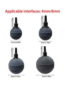 1pc High-Efficiency Stone Air Diffuser (Spherical Air Stone) Suitable For Aquarium, Pond And Hydroponic Systems - Stone Aeration System With Bubble Oxygenation, Suitable For Fish, Low Maintenance Water Quality Oxygenator - Multicolor - View 8
