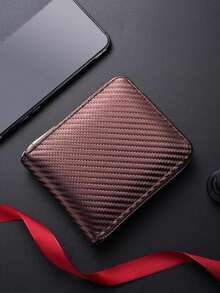 HOVI'S 新款熱銷休閒 PU 拉鍊錢包，商務大容量多功能極簡男士 RFID 防盜錢包 - 棕色 - 查看 5