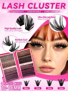 760 Piece Wet Cartoon Eyelash Extension Set, 10-16mm Pointed Cartoon Eyelashes, Portable And Easy To DIY, Suitable For Home, Travel And Multi Scene Makeup, Lashes With Spikes,Spike Lashes,Cat Eye Lashes - D - View 5