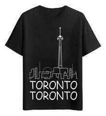 Playeras Toronto Skyline Design - Negro - Ver 1