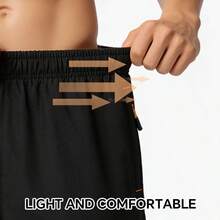 3pcs Men's Sports Casual Outdoor Fashion Shorts With Built-In Drawstring And Zipper Pockets - Multicolor - View 11