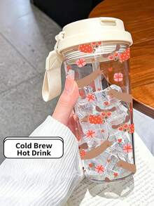 1 Stück/5 Stücke 500ml süßer Dackel-Themen-Reisebecher, 500ml Kunststoffbecher mit Strohhalm und Schlüsselband, auslaufsicherer Klappdeckel, Kaltbrüh-Heißgetränk-Eiskaffee-Wasserbecher, geeignet für Hundeliebhaber zum täglichen Gebrauch - Mehrfarbiger Dackel - Übersicht 4