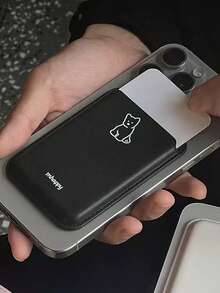 1pc New Minimalist INS Niche Cute Line Art Puppy & Cat Magnetic Phone Case With Leather Card Holder, Universal Simple Design, Perfect Gift For Girlfriend, Best Friend, Holiday, Anniversary - Multicolor - View 10