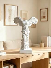 This White Resin Angel Statue, With Its Broken Arms And Wings, Is An Ideal Choice For Placing In Bedrooms, Living Rooms, And Other Spaces. It Serves As A Relaxing Corner, A Thoughtful Gift, An Artistic Decoration, And A Home Decor. - A - View 2