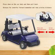 1pc Golf Mini Cart Model Zinc Alloy Plastic Car Super Forward Performance Fashion Toy Car Ornament Decoration - Multicolor - View 4