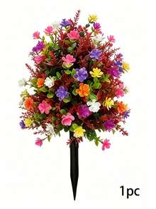 1/2 Stück künstlicher bunter Blumenstrauß aus der Frühling/Sommer-Serie, geeignet für Valentinstag, Garten, Outdoor, Wohnzimmer, Tisch, Schlafzimmer, Hochzeit, Vase, Outdoor-Gartendekoration, Lehrergeschenk, Frauengeschenk, künstliche Blumen Herbstdekoration, Herbstdekoration, Gartendekoration Outdoor (Falls ein Geruch vorhanden ist, wird empfohlen, 1-3 Tage zu lüften) - Verschiedenfarbig - Übersicht 14