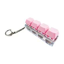 1pc Linear 4-Key Keyboard Switch Tester Keychain, Macaron Light Color Stress Relief Keychain, Portable Stress Relief Keycap Pendant, Anxiety Relief Goodies, Cute Backpack Charm Party Gift - Multicolor - View 12