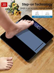 1pc Digital Bathroom Scale, High Precision Weight Scale With Backlit LCD Display, Rounded Design, Portable Design, High Aesthetic Exquisite Weight Scale, 400lbs - A - View 9