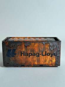 1PC Mini Metal Storage Box, Simulated Container Style Desktop Ornament, Birthday Gift, Length 11.5cm - View 4