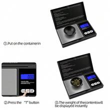 500g/0.01g Mini High Precision Digital Scale, Smart Calibration & Multi-Unit Conversion, Jewelry Gold Laboratory Dedicated, Portable Anti-Slip LCD Screen, Home/Kitchen/Baking/Travel Weighing Tool, Accurate Durable Jewelry Scale - Black - View 9