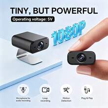 2K Mini Indoor Wireless Home Security Camera, Small Surveillance Camera, Compact Nanny Cam, Wide Angle Night Vision, Indoor/Outdoor Home Security WiFi Camera - Black - View 3