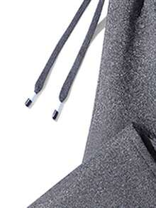Men's Knitted Drawstring Waist Zipper Pocket Joggers, Soft Comfortable Sports Casual Sweatpants, Great Gift For Holidays Fall - Dark Grey - View 4