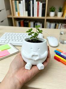 Heart-Shaped Flower Pot, Cute Succulent Plant Pot Container, High Aesthetic Value Small Flower Pot, Office Indoor/Outdoor Desktop Home Decor, Halloween Decoration, Back To School, Dorm Decor, School, Room Decor, Desktop Decor, Gardening Supplies - Love Donation - View 6