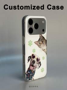 GIIPPA 1pc Customized Pet Photo Phone Case, Personalized Custom Image Phone Case, Suitable For IPhone 17/16/15/14/13/12/11 Pro Max Air Phone Case, Customized Image Phone Case, Back To School Gift, Back To School Season Gift, Graduation Gift, Vacation Gift, Anniversary Gift, Valentine's Day Gift, Birthday Gift, Wedding Gift, Mother's Day Gift, Father's Day Gift, Best Friend Gift, Gift For Boyfriend, Gift For Girlfriend - Multicolor - View 2